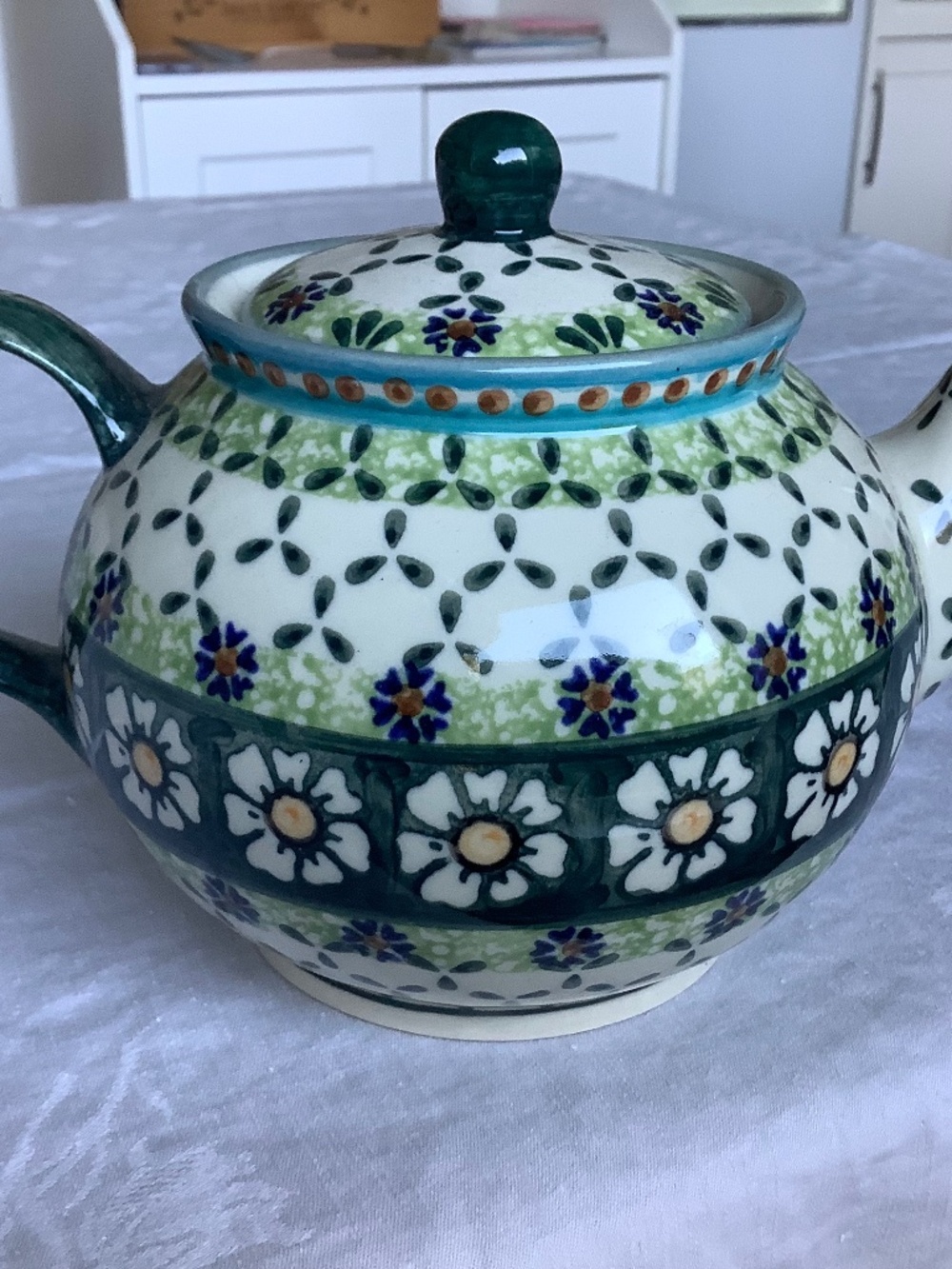 Polish pottery teapot